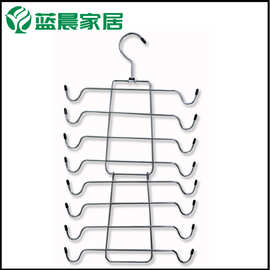 金属多层折叠衣架内衣吊带裙子收纳用八层五金衣架节省空间亚马逊