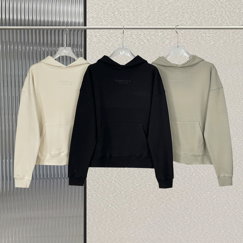 Autumn and Winter Loose Sports Hoodie Fog European and American High Street Style Essentials Drop-Shoulder Hooded Men's Fleece Sweatshirt