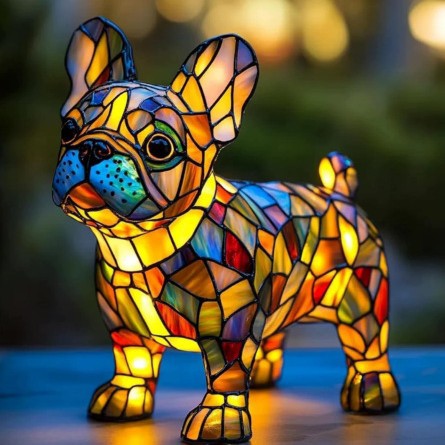 Transfronterizos de color fantasma extraña adornos de perro lámpara de noche USB adornos de escritorio para el hogar atmósfera decoración de luces de color perro
