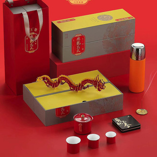 Flying Dragon's ceramic kung fu tea set suit full set of company business gifts for customer leaders