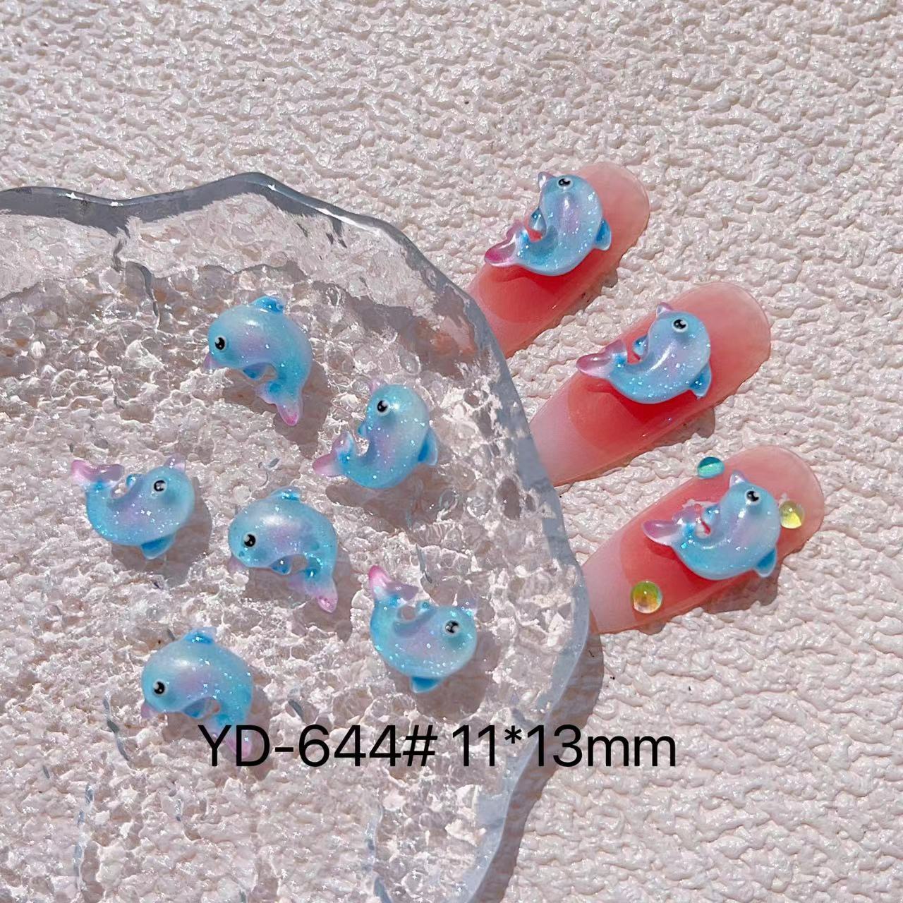 15g Weight Nail Decoration Accessories Nail Supplies 10 PCS/Package Quantity Resin Material Dolphin, Hippocampus, Shell Pattern Cute, Sweet Style Cute Sweet Dolphin Hippocampus Shell Resin Nail Decoration Accessories 10 PCS/Package 8