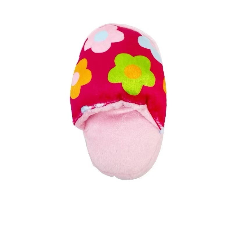 플러시 슬리퍼(작은 꽃무늬)
