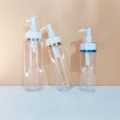 Acrylic lotion bottle PET bottle body 100ml-750ml white transparent plastic bottle shampoo bottling
