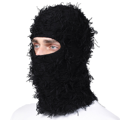 Cross-border New Knitted Face Mask Party Acrylic Funny Wool Balaclava Halloween Warm Headgear