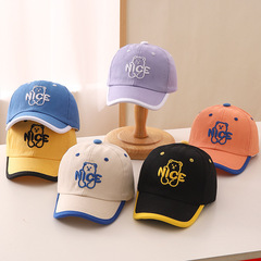 寶寶棒球帽新款嬰兒帽子刺繡寶寶帽子嬰兒帽棒球帽卡通圖案