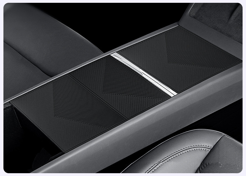 Suitable for Tesla's New Version of Model Y/3 Central Control Silicone Pad, Electrostatic Adsorption Panel Sticker, Decorative Accessories for Car Use