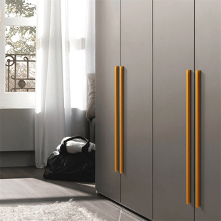 ✅ ✅ Modern Simple T-Shaped Round Head Gold Cabinet Door Handle Gray Black Aluminum Alloy Extended 1m Wardrobe Door