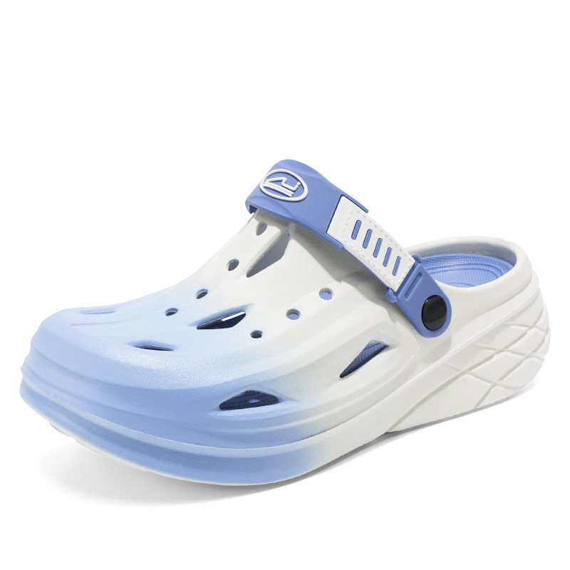 Zapatos con agujeros para hombres y mujeres nuevo estilo de alta gama verano al aire libre Baotou antideslizante EVA pisando mierda sandalias y zapatillas para adolescentes