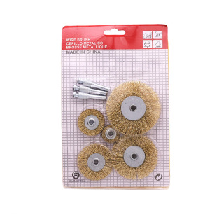 Cross-border suit electric drill with rod grinding derusting electric drill electric grinding copper-plated wire brush 8pc copper-plated hole flat card suit