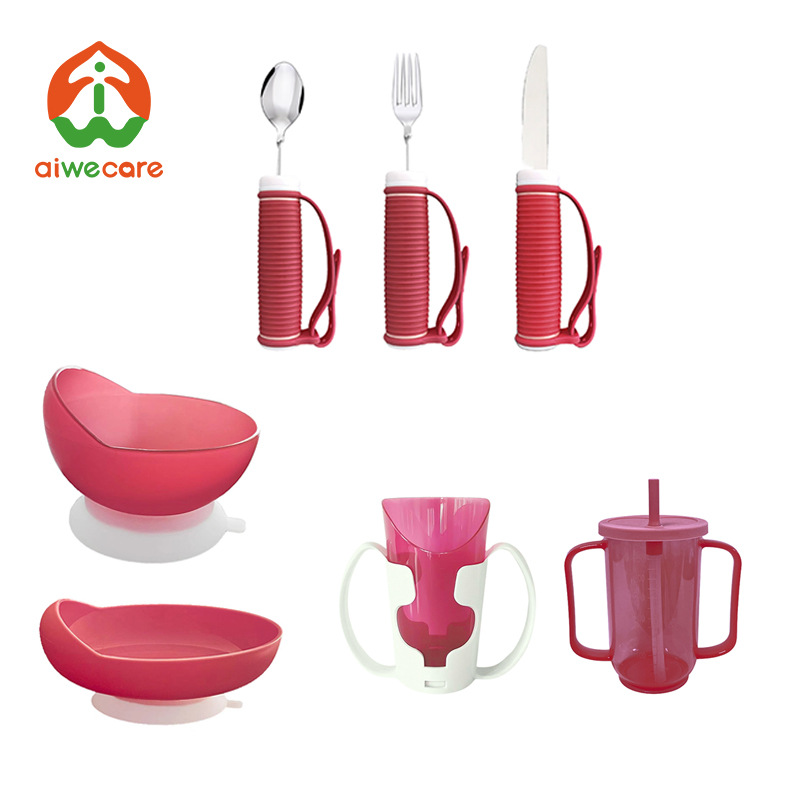 Taiwán jiaxinshi vajilla antigua ancianos anti-sacudida palillos ayuda alimentaria cuchara Tenedor trazo ayuda de rehabilitación ayuda alimentaria vajilla