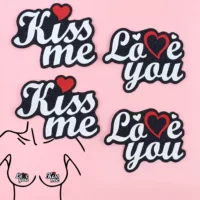 Loveyou наклейка для груди нерегулярная наклейка на грудь Kissme одноразовая черная сексуальная наклейка для груди