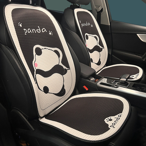 Car seat cushion summer ice silk cartoon panda all-season universal car seat cover cute car cushion seat pad cool pad summer