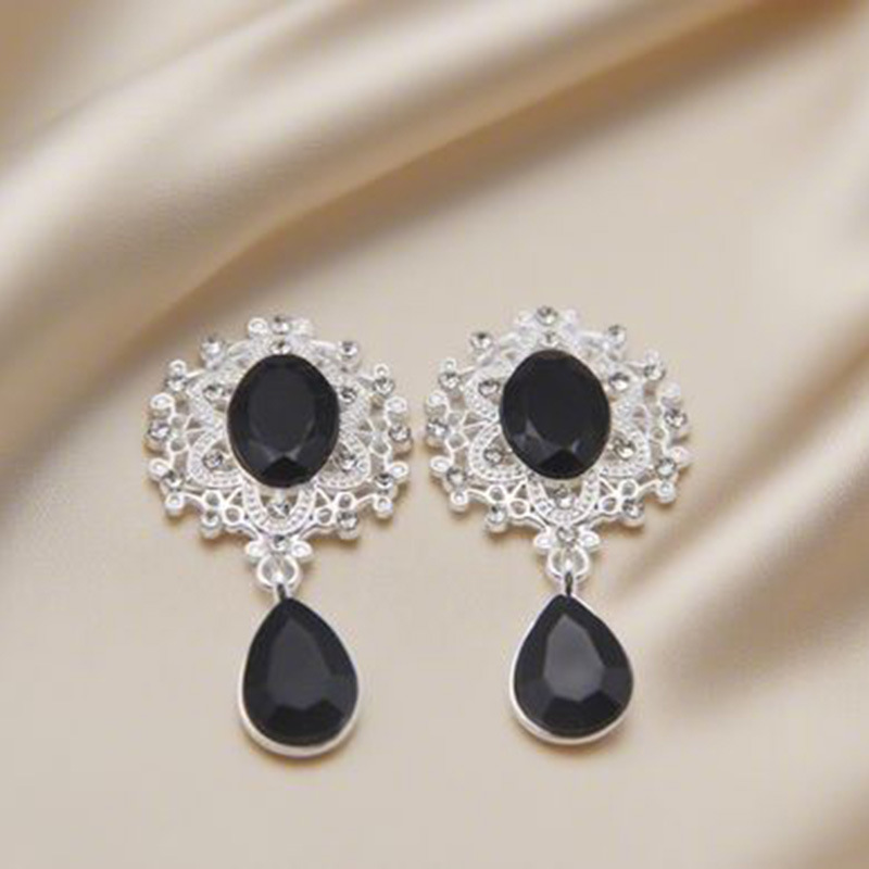 国境を越えた売れ筋 45*25 ミリメートル合金ラインストーンブローチ DIY リボンアクセサリー衣類手作りジュエリーアクセサリー直接バッチ