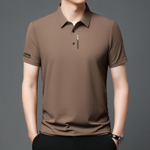 Fashionable silk universal trend casual short sleeve T-shirt