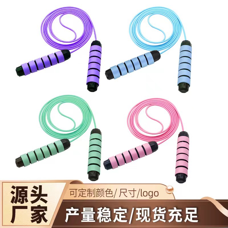 도매 베어링 건너 뛰는 로프 성인 학생 피트니스 스포츠 조정 가능한 강철 와이어 로드 로프 건너 뛰기 로프 스포츠 용품