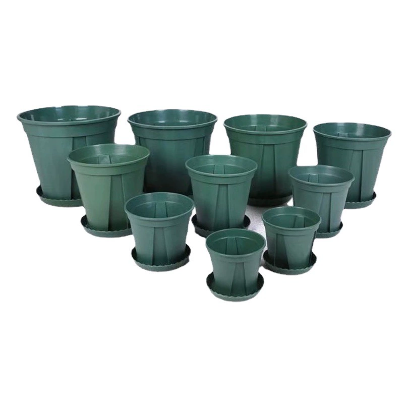 Крыло зеленый утолщенный белый зеленый горный бассейн Раковина оптовая продажа с фабрики Роза зеленая редька пластиковый цветочный горшок галлон круглый