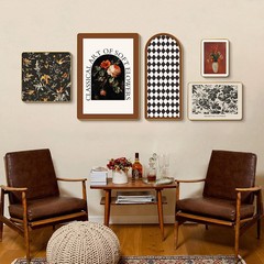 Modern living room decoration painting restaurant wall niche medieval style hanging art American French retro light luxury minimalist