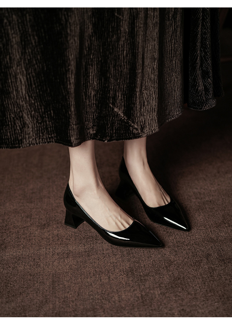 5001B Elegante High Heels für den Berufsalltag, weiche Sohle, Lederschuhe, Blockabsatz, für Damen_voghion.com