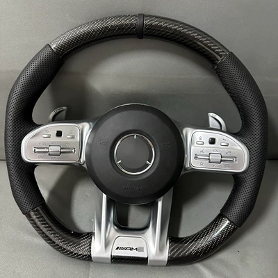Suitable for Mercedes-Benz steering wheels of A-Class, C-Class, E-Class, ML old models, upgraded to new models, modified AMG carbon fiber steering wheel
