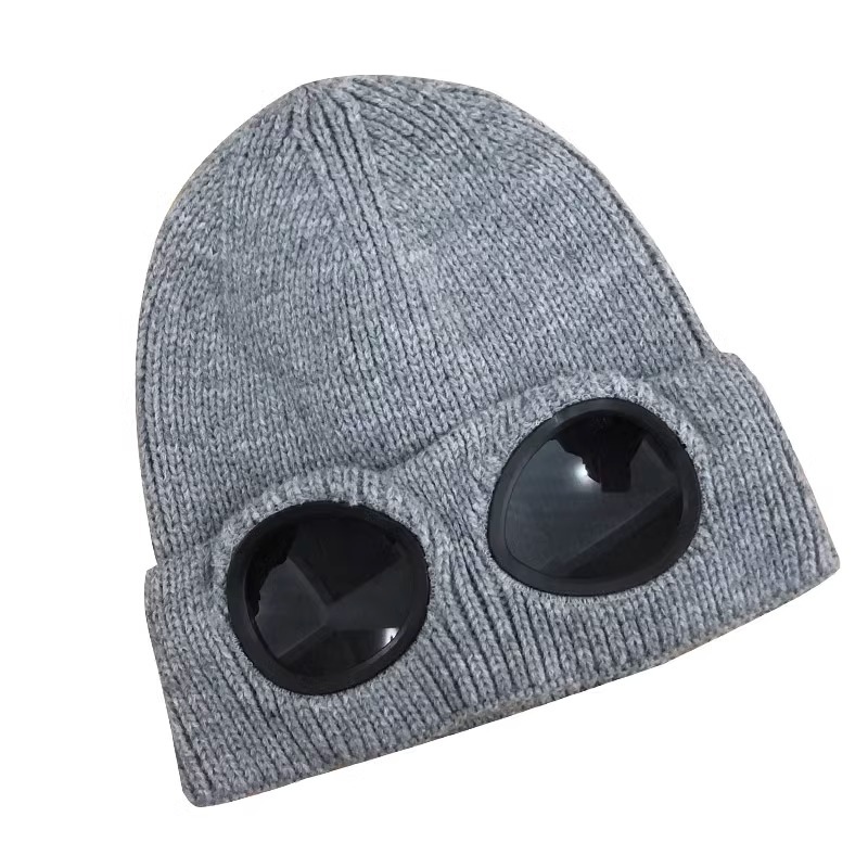 Pilot glasses wool cap-light gray