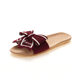 Cross-border 2024 New Summer Linen Women's Korean-style Internet-famous Soft Bottom Outer Wear Bow Non-slip Home Slippers