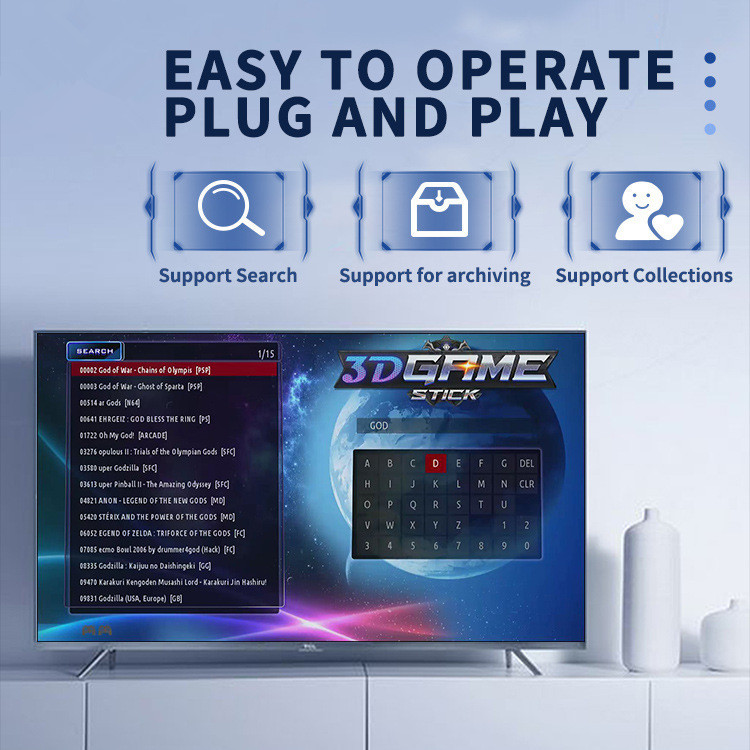 Y6 consola de juegos casa TV consola de juegos lucha arcade 4K HD TV stick PSP arcade 2.4G mano doble