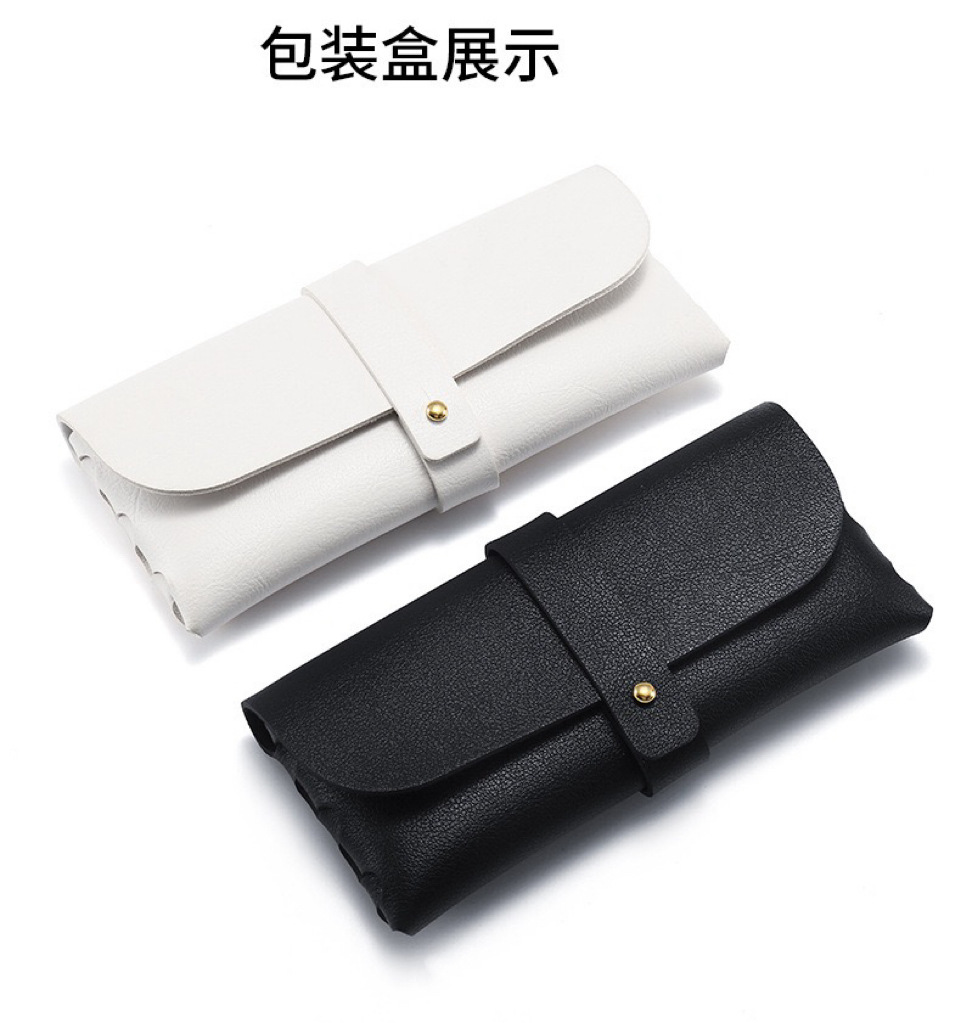 1002 블랙 프레임 블랙 및 그레이 필름 + 가죽 가방 + 천
