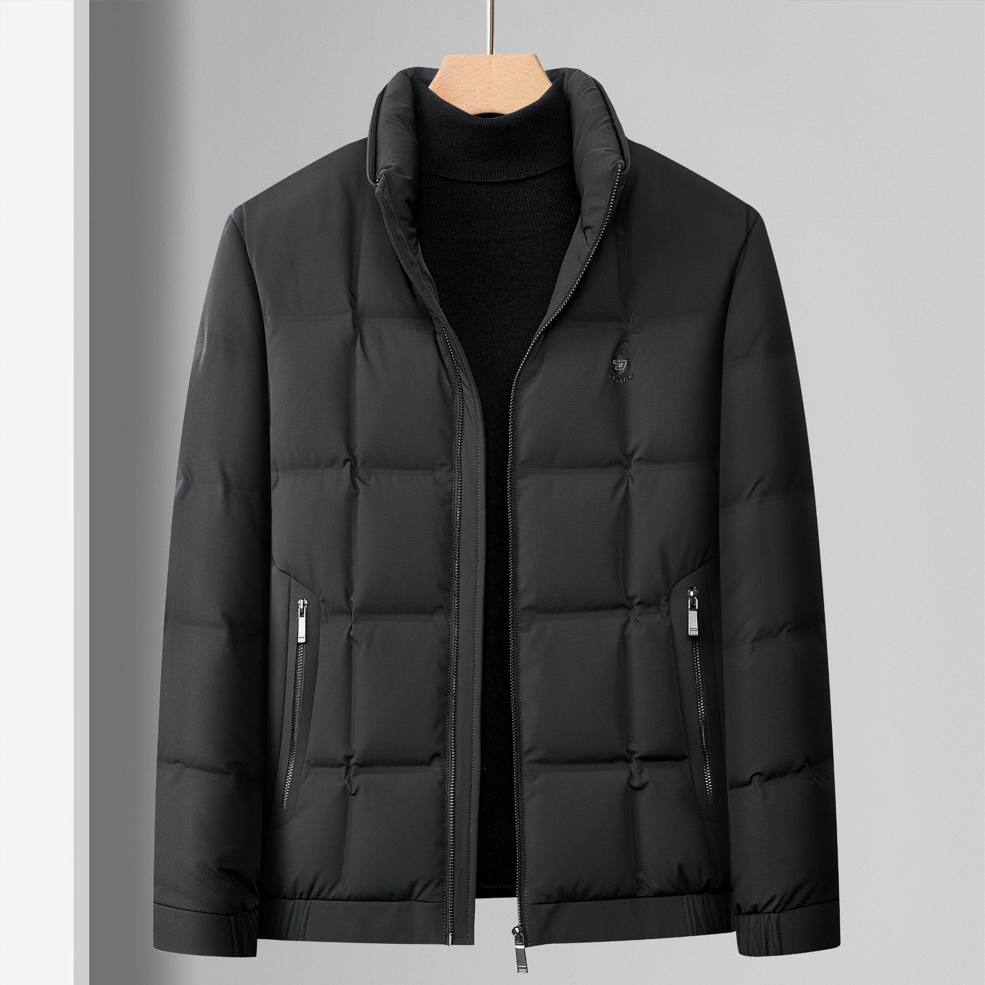 男士短款羽绒服90白鸭绒立领冬季男装新款中青年商务休闲防寒外套