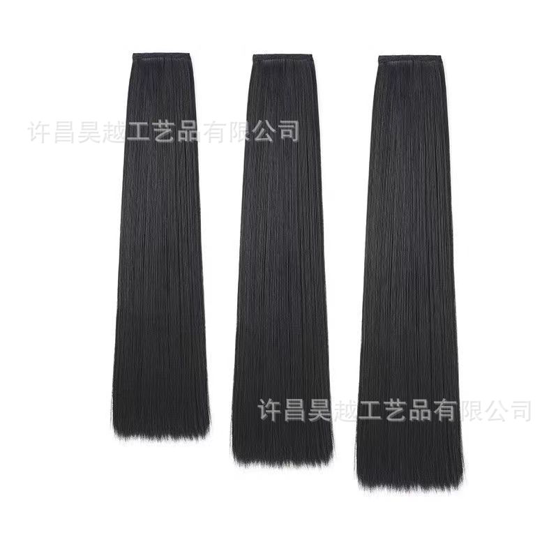 Hanfu pelucas de cabello de barba de maíz modelado de una extensión de cabello antiguo sin nudos de cabello largo recto estilo antiguo estilo de cabello
