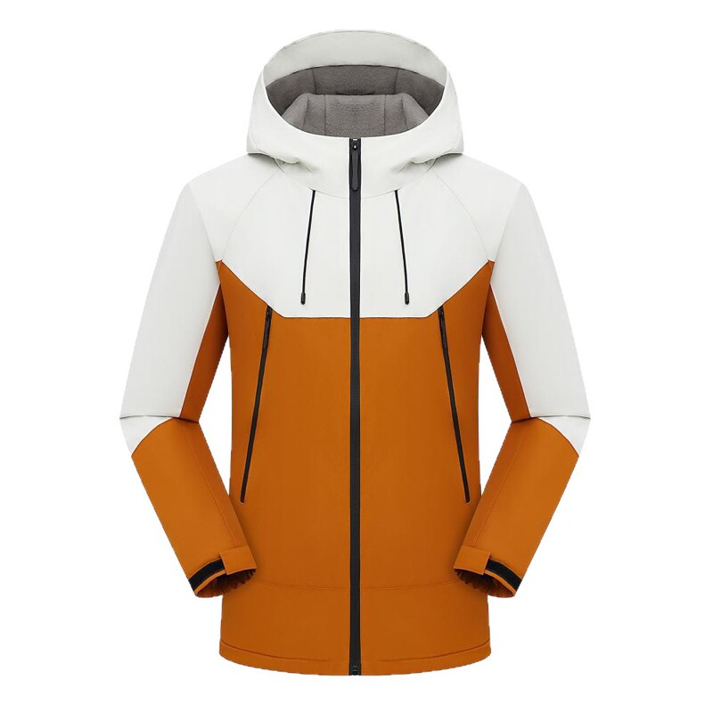 一体加绒冲锋衣定制工作服厚款防风保暖棉衣印字刺绣logo连帽外套|undefined