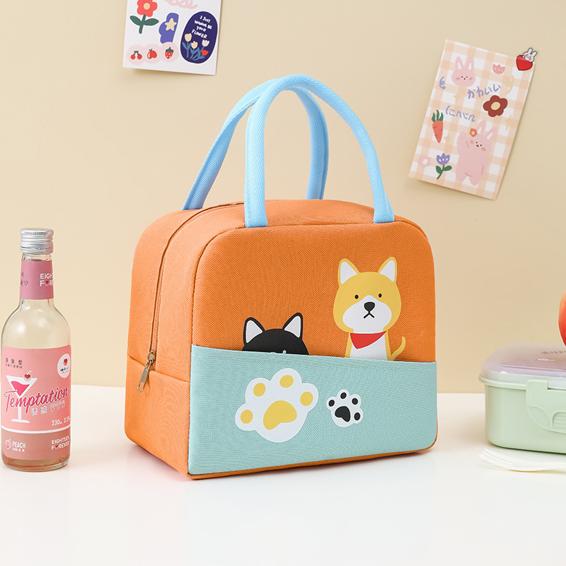 かわいいランチボックスハンドバッグ学生サラリーマンランチランチ断熱バッグランチバッグ外出ポータブルピクニックバッグ|undefined