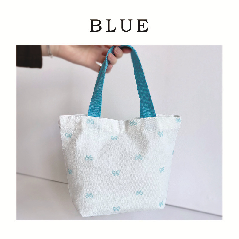 With bow, blue, double-sided, print