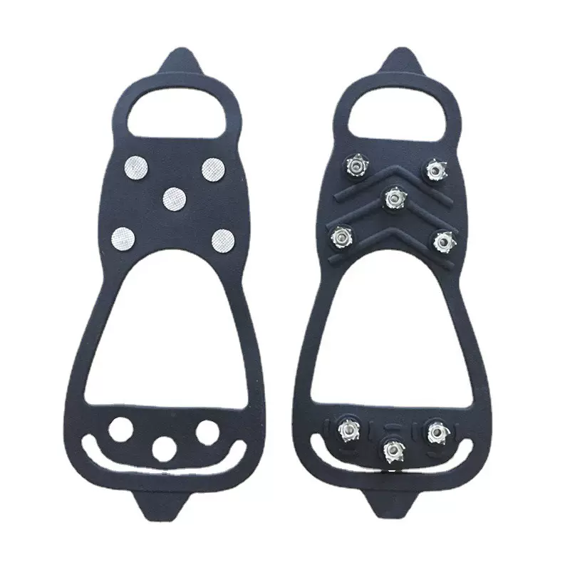 现货批发8齿硅胶冰爪  雪地鞋套登山徒步运动TPE简易冰爪易穿脱