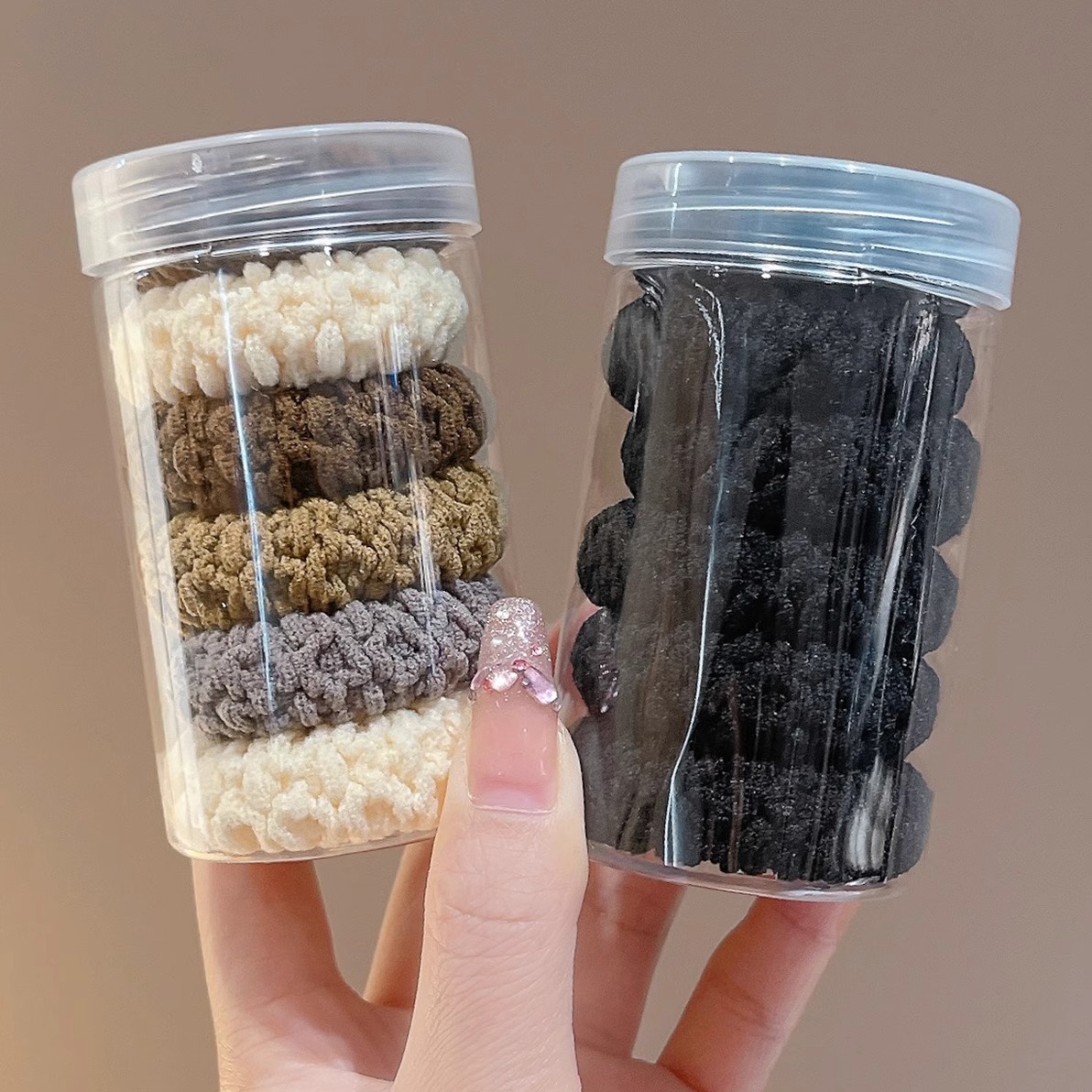 Cauda de cabello de cabello alta 2025 nueva banda de goma de alta gama para mujeres, elástica y duradera, anillo de cabello, cubierta de cuero, toque de cabeza