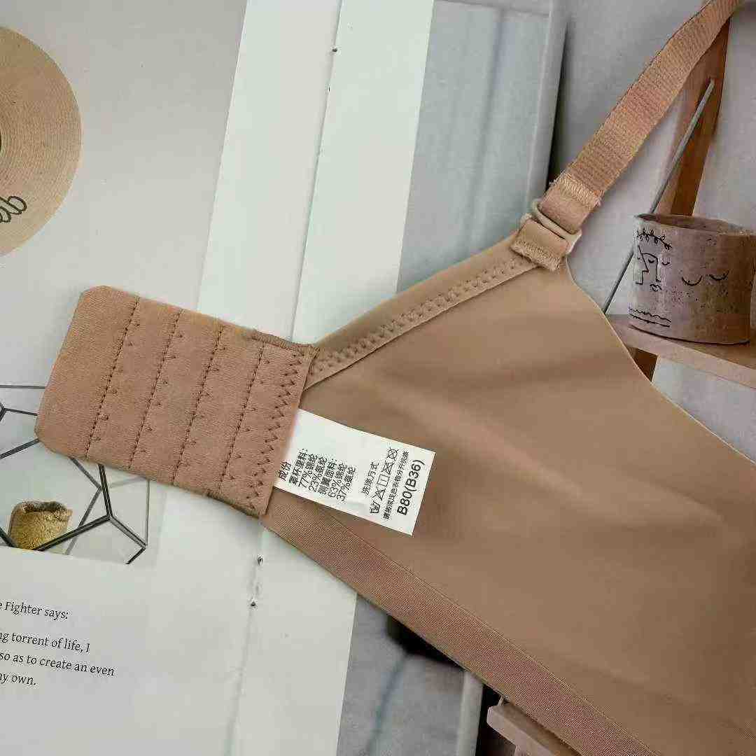 901 # inventario bajo precio de la ropa interior sin marca de pecho de mujer sin agujeros de acero agujeros cómodos respirantes antideslizantes pecho pequeño sujetador