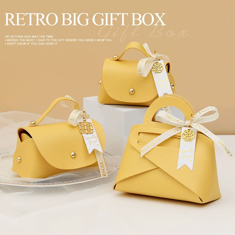 Европейский стиль Креативная свадьба Hi Sugar Box Cortex INS Wind Titan Sugar Bag Wedding Smart Gift Candy Gift Box