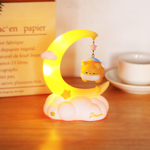Moon Fairy Night Light Children's Bedroom Bedside Sleeping Lamp Cute Atmosphere Room Table Lamp Internet Celebrity Birthday Gift