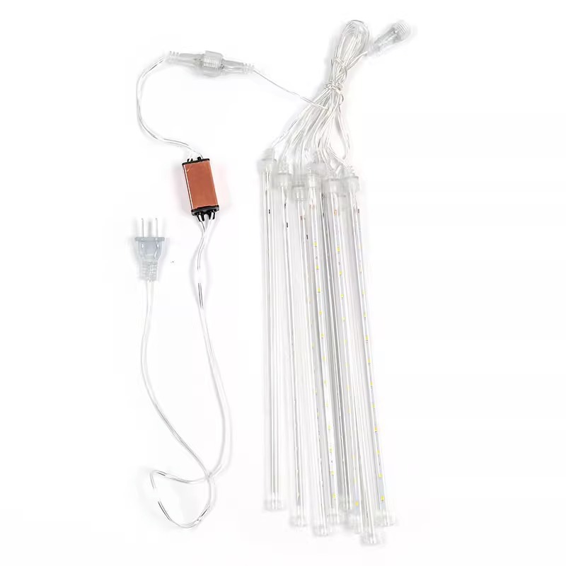 Luz led de lluvia de meteoritos Solar para exteriores, luz colgante para árbol, tira de luz de meteorito colorida, decoración de calle para vacaciones, luz de jardín