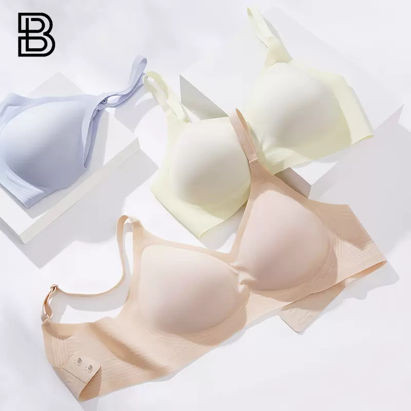 夏季超薄款果冻凉感无痕文胸无钢圈软支撑隐形内衣女小胸不空杯
