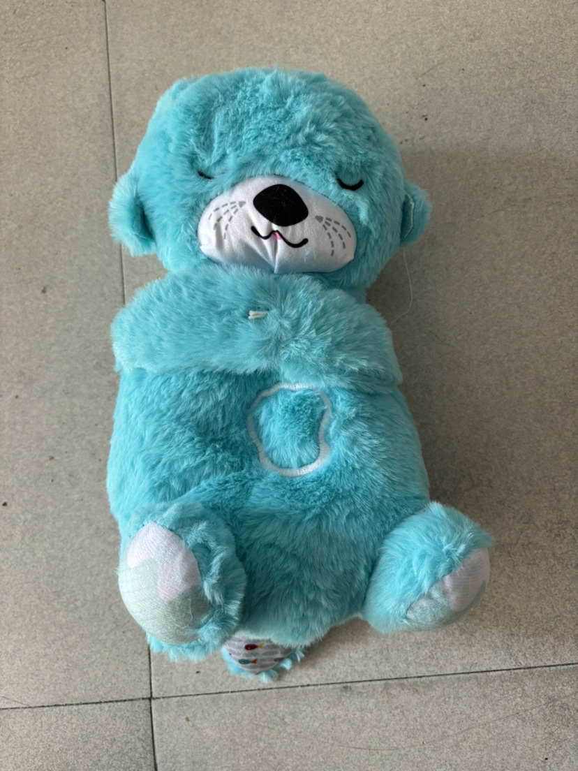Música transfronteriza, respiración, linda nutria, bebé, movimiento largo original, juguete para dormir, muñeco de peluche, regalo