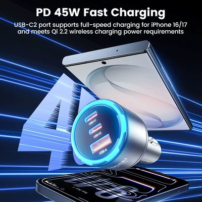 Mobil şarj cihazları Light Three-In-One Super Fast