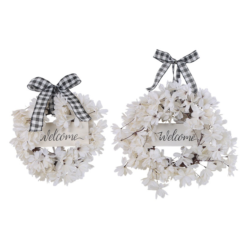 Nuevo Producto Transfronterizo de Hong Kong, Guirnalda de Primavera para Colgar en la Puerta, Decoración con Flores Artificiales, Decoración con Lazos, Accesorios para Arreglos de Eventos