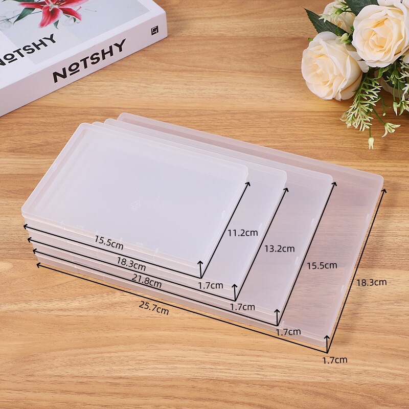 High 1.7 cross-border flat box transparent plastic box desktop storage finishing box nail art parts box rectangular packaging box