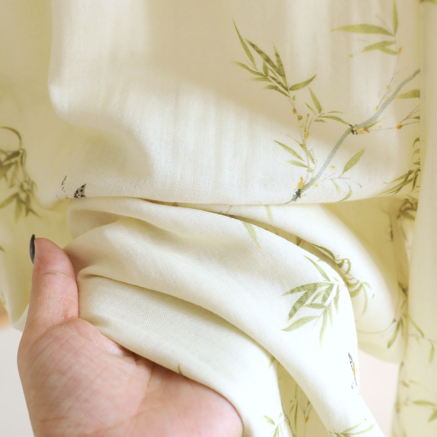 2026 Frühjahr/Sommer Neues Damen-Pyjama-Set 100% Baumwollgaze Chinesischer Stil Rundhals Dünne Ärmel Lange Hose Lose Hauskleidung – Detail 19