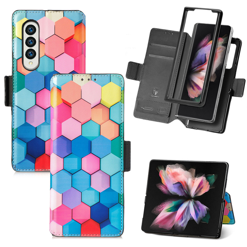 For Samsung Galaxy Z Fold3 Mobile Phone Case Magnetic Suction Flip Hard Case Samsung M21/A51 Mobile Phone Leather Case