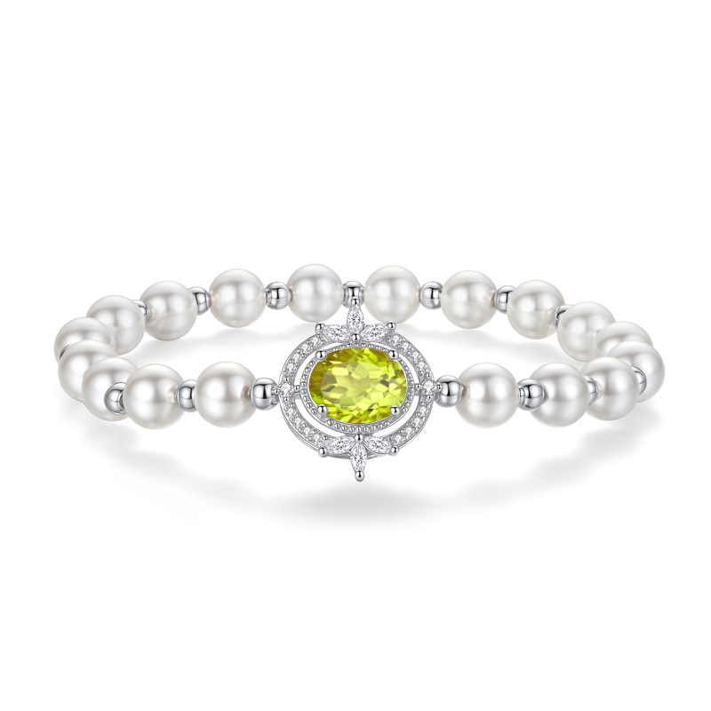 Pequeño libro rojo estilo caliente cuentas de concha joyería de cristal natural S925 pulsera de plata esterlina serie de tesoros de color premium femenino especial transfronterizo