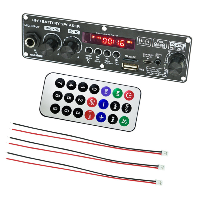 mp3解码板5.0蓝牙功放板蓝牙模块解码器拉杆音响配件2x10W 3.7V|undefined