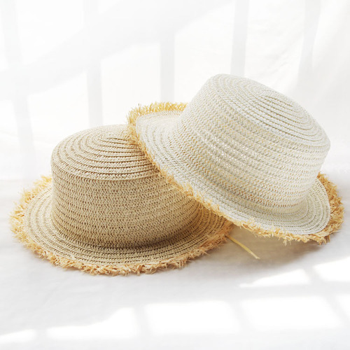 Women's Summer Straw Hat, Knitted Korean Style Vacation Beach Outdoor Photography Sand Hat, Sun Protection Korean Style Sun Hat
