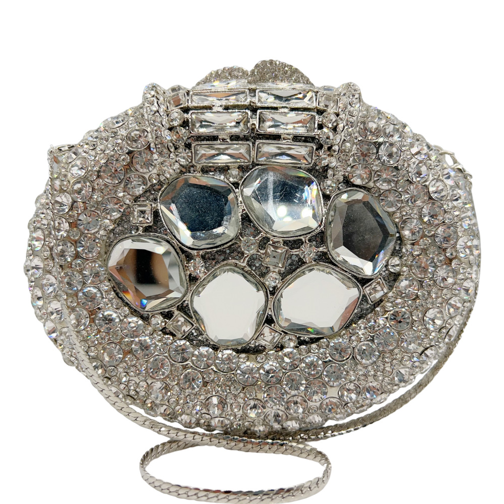 Piedra fábrica de bolsas de noche metal hueco diamantes bolsas de banquete diamantes bolsas de mano de mujer