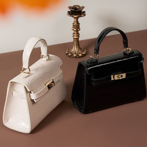 Bags  new style bags women's crossbody autumn and winter light luxury handheld Kelly bag  cowhide small bag